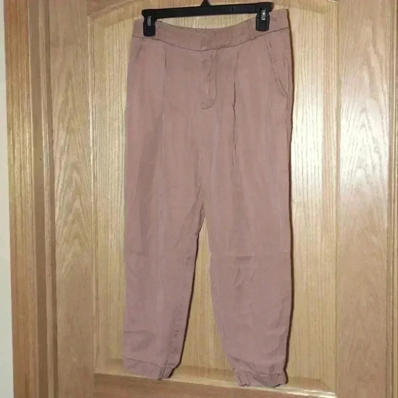 Free People women's 2 pants ankle soft mauve brown - Picture 1 of 8
